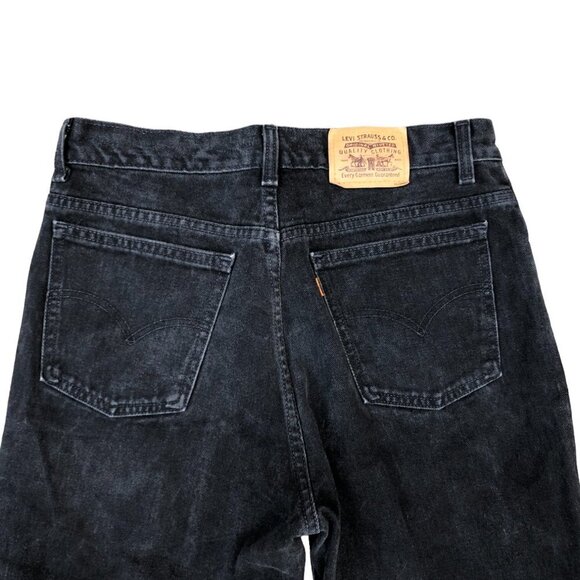 Vintage Levi Orange Tab Jeans Size 33 Black - Picture 7 of 12